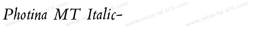 Photina MT Italic字体转换